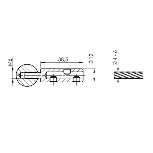 Tendeur à câble ⌀ 4 mm et 6 mm