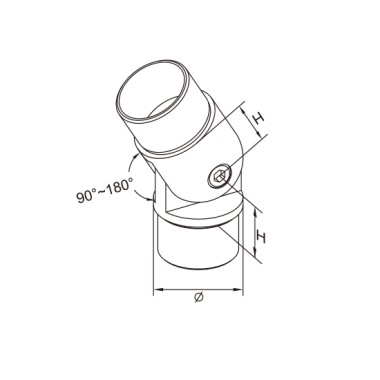 Raccord articulé - tube ⌀...