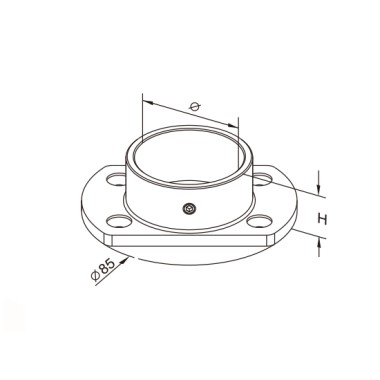Platine fixation murale -...