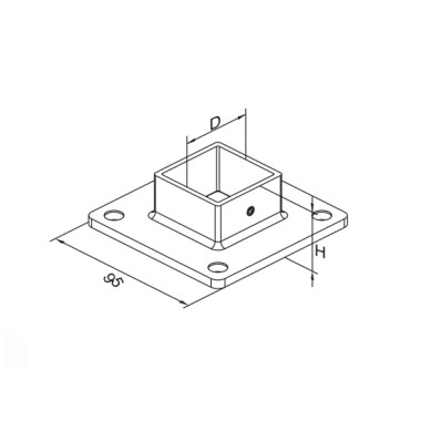 Platine fixation murale -...
