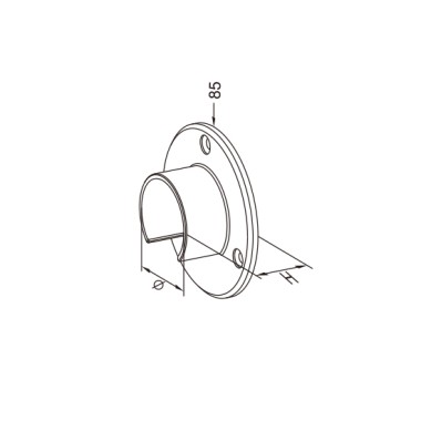 Platine mural en forme de U