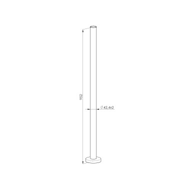 Kit poteau ⌀ 42.4 mm