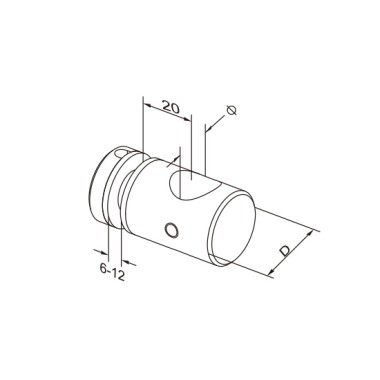 Support traversant ⌀ 12 mm...
