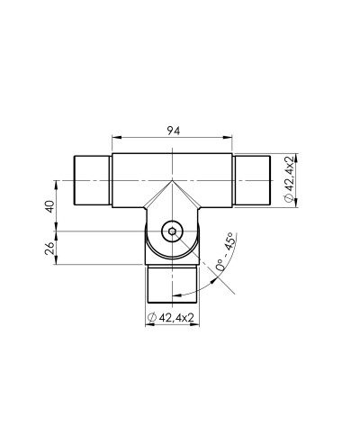 Raccord T orientable pour...